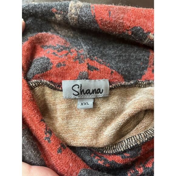 Shana Top Tunic Cowl Neck XXL Asymmetric Boho Artsy Lagenlook Multicolor - Picture 8 of 9